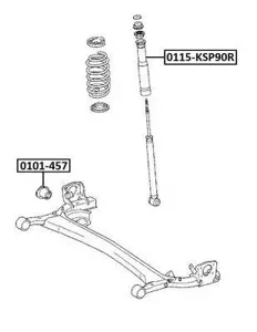 ASVA 0101457 Сайлентблок задней балки Toyota YARIS 05-11