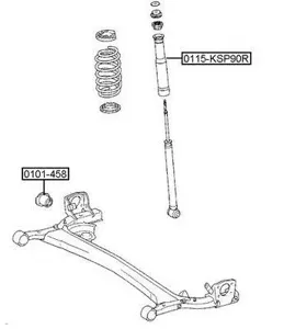 ASVA 0101458 Сайлентблок Балка задн. моста Toyota Yaris (P90) 1.3-1.8 2005-2011