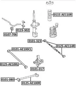 ASVA 0101AE100CL Сайлентблок задней тяги