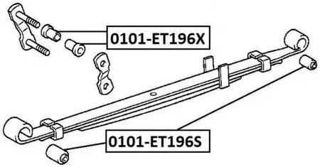 ASVA 0101ET196S Сайлентблок рессоры