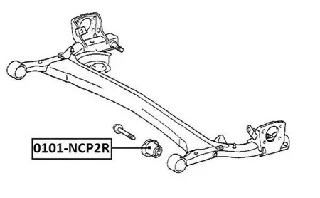 ASVA 0101NCP2R Сайлентблок задней балки