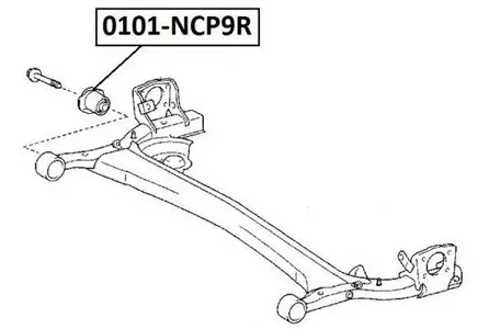 ASVA 0101NCP9R Сайлентблок Балка задн. моста Toyota Yaris (P90) 1.3-1.8 2005-2011