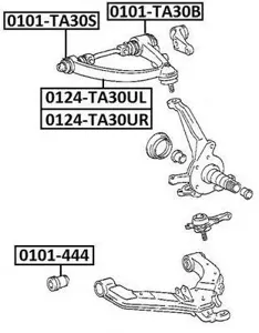 ASVA 0101TA30B Рычаг подвески
