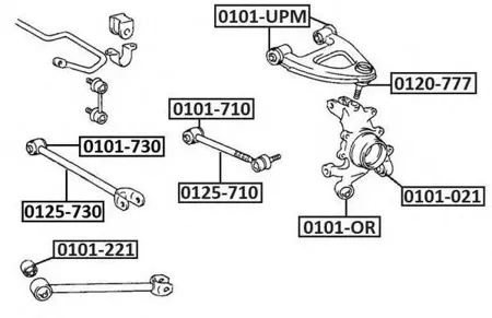 ASVA 0101UPM САЙЛЕНТБЛОК TOYOTA/LEXUS 0101UPM