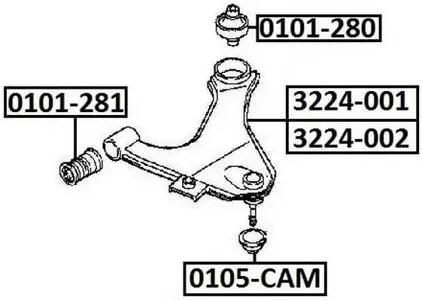 ASVA 0105CAM Пыльник опоры шаровой