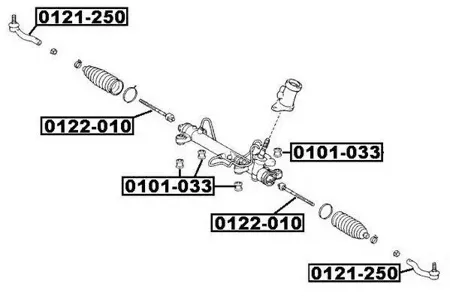 ASVA 0121250 Наконечник рулевой