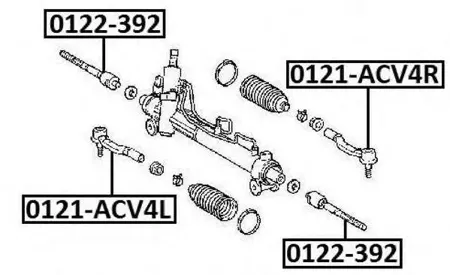 ASVA 0122392 Рулевая тяга передняя