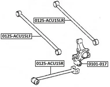 ASVA 0125ACU15LF Тяга задняя поперечная