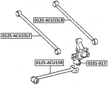 ASVA 0125ACU15R Тяга задняя продольная