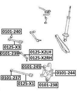 ASVA 0125X1 Тяга задняя продольная