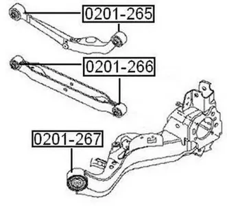 ASVA 0201267 Сайлентблок заднего продольного рычага Nissan dualis j10 2007