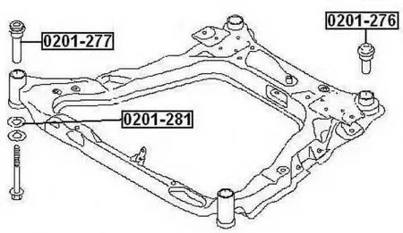 ASVA 0201281 Сайлентблок подрамника передний Nissan Qashqai j10f 2006