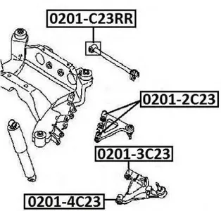 ASVA 02013C23 Рычаг подвески