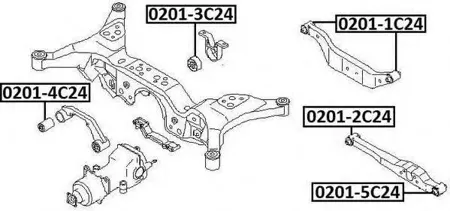 ASVA 02013C24 Рычаг подвески