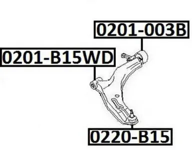 ASVA 0201B15WD Рычаг подвески