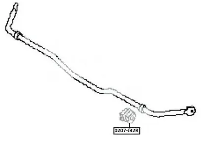 ASVA 0207J32R Втулка заднего стабилизатора d17