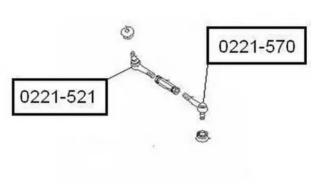 ASVA 0221521 Наконечник рулевой