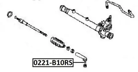 ASVA 0221B10RS Наконечник рулевой наружный