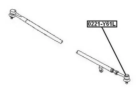 ASVA 0221Y61L Наконечник рулевой тяги , левый