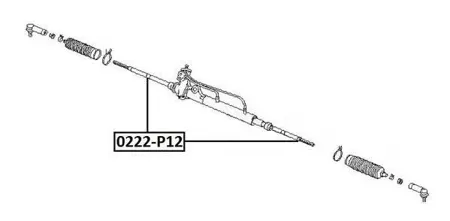 ASVA 0222P12 Рулевая тяга передняя