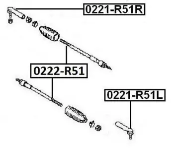 ASVA 0222R51 Рулевая тяга передняя