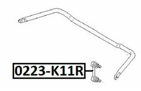 ASVA 0223K11R Стойка стабилизатора заднего