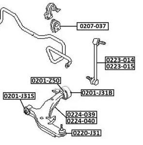 ASVA 0224039 Рычаг нижний правый