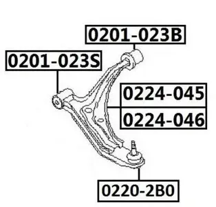 ASVA 0224046 Рычаг передний левый