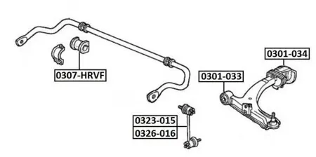 ASVA 0307HRVF Втулка переднего стабилизатора d26.5