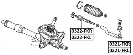 ASVA 0321FKR Наконечник рулевой тяги , правый