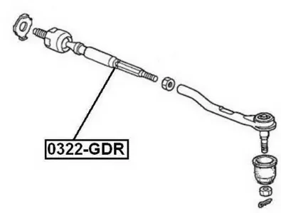 ASVA 0322GDR Рулевая тяга передняя, правая