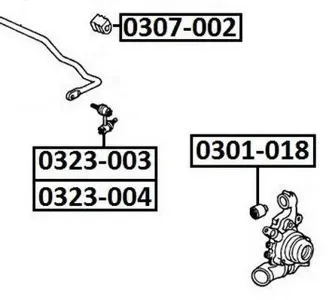 ASVA 0323003 Стойка стабилизатора