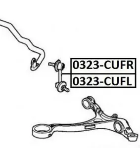 ASVA 0323CUFL Тяга стабилизатора передняя левая