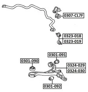 ASVA 0324029 Рычаг передний нижний правый