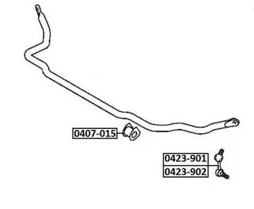 ASVA 0407015 Втулка стабилизатора переднего Mitsubishi Pajero  (29mm)