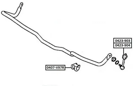 ASVA 0407V97R Втулка заднего стабилизатора d26
