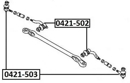 ASVA 0421502 Наконечник рулевой тяги