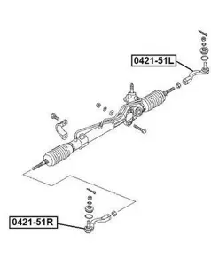 ASVA 042151L Наконечник рулевой тяги , левый