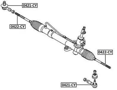 ASVA 0421CY Наконечник рулевой