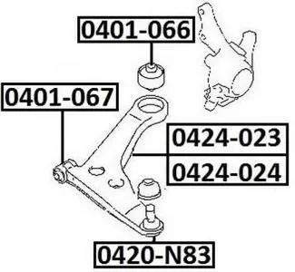 ASVA 0424024 Рычаг передний левый