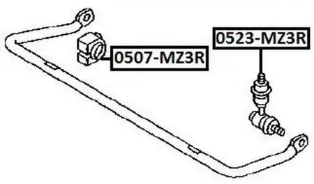 ASVA 0507MZ3R Втулка стабилизатора Зад. подв. Ford Focus IIIII 1.4-2.0D 04> C-Max III 1.6-2.0D 03>