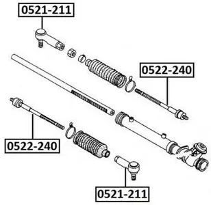 ASVA 0521211 Наконечник рулевой
