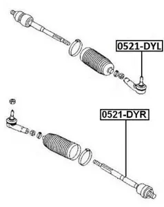 ASVA 0521DYR Наконечник рулевой тяги , правый
