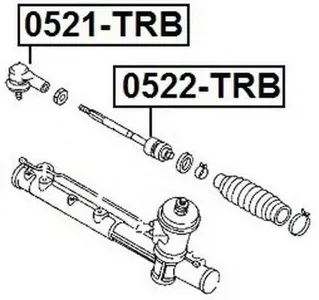 ASVA 0521TRB Наконечник рулевой