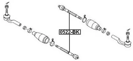 ASVA 0522BK Рулевая тяга передняя