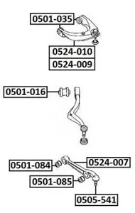 ASVA 0524007 Рычаг поперечный