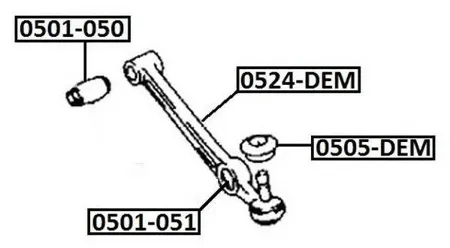 ASVA 0524DEM Рычаг поперечный