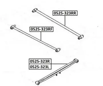 ASVA 0525323RF Рычаг подвеска колеса