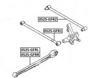 ASVA 0525GFR1 Тяга задняя поперечная передняя