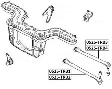 ASVA 0525TRB3 Рычаг подвеска колеса
